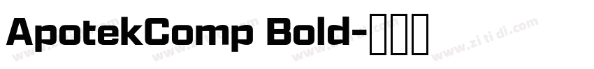 ApotekComp Bold字体转换